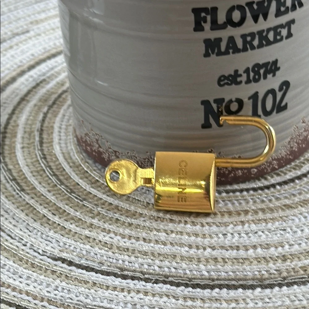 Celine Gold Padlock with Key - Picture 3 of 4